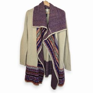 Kenzie Women's Medium Boho Western Open Front Cardigan